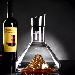 Karafa na víno - luxusní karafy 1500ml s vrcholem Zlatá HORA Světa s čistícími kuličkami
