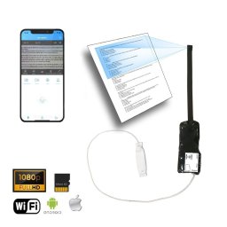 Pinhole kamera mini Wifi P2P Full HD kamera 8mm - zaostření na text