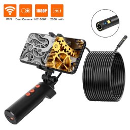 Boroskopická kamera 8mm duální FULL HD s Wifi + podstavcem na mobil - 5m kabel