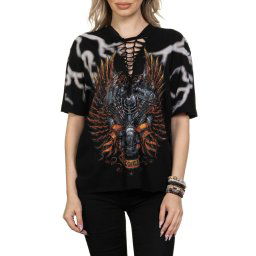 tričko dámské AFFLICTION - AC CHROME LORD - AW26388-BKML