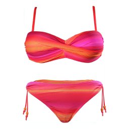 Izzy - dvoudílné plavky bandeau S913 oranžová zářivá S