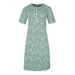 Katarina dámská noční košile leopardí vzor 6529 světle zelená 3XL
