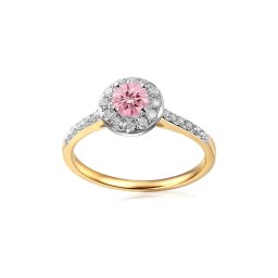 Zásnubní prsten s růžovým lab-grown diamantem Adelynn IZLG1220P