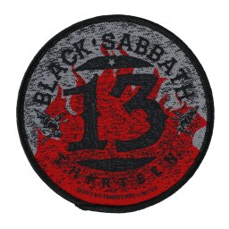 nášivka BLACK SABBATH - 13 FLAMES CIRCULAR - RAZAMATAZ - SPR2710