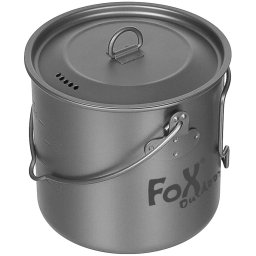 FOX Outdoor hrnec FOX s pokličkou vysoký 1,1 l TITANOVÝ