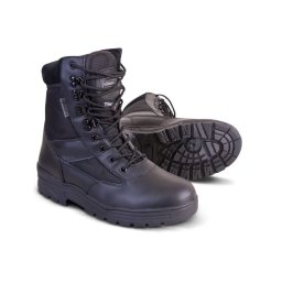 Boty vysoké PATROL kůže/nylon ČERNÉ vel. UK 9
