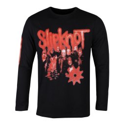 tričko pánské s dlouhým rukávem Slipknot - TESF Group Photo Tribal-S Nonagram - ROCK OFF - SKLST137MB