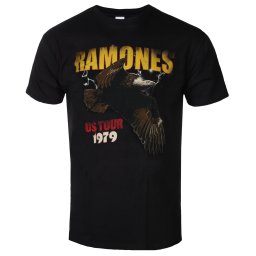 tričko pánské Ramones - Tour 1979 - ROCK OFF - Black - RATS46MB