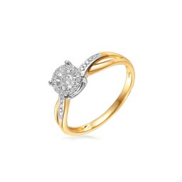 Zlatý zásnubní prsten s diamanty Celsa IZBR403