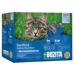 Bozita Sterilised Delicate Meat Menu - kapsičky pro kočky 12x85 g