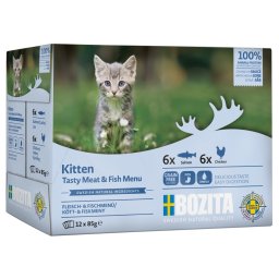 Bozita KITTEN Tasty Meat Menu - kapsičky pro koťátka 12x85 g