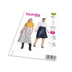 Střih Burda 5766 - Zavinovací sukně, midi sukně, flanelová sukně, taftová sukně