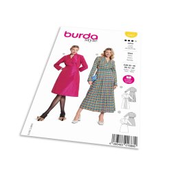 Střih Burda 5767 - Zavinovací šaty, košilové šaty, taftové šaty