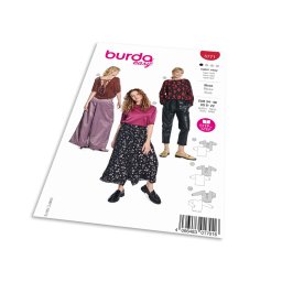 Střih Burda 5771 - Halenka s výstřihem na zádech, top se zavazováním na zádech