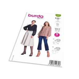 Střih Burda 5785 - Halenka se skládky