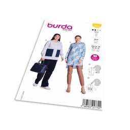 Střih Burda 5800 - Košile, prodloužená košile, košilová tunika