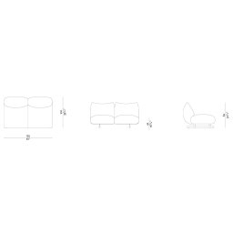 Prostoria designové sedačky Buffa 2 Seater
