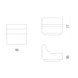 Prostoria designové sedačky Layout Sofa Seat M