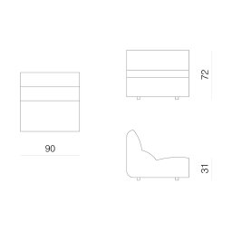 Prostoria designové sedačky Layout Sofa Seat S