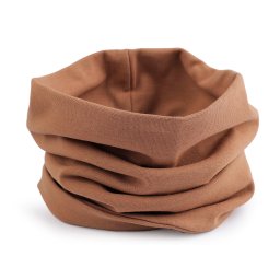 Bavlněná čepice / nákrčník unisex, barva 44 hnědá světlá nákrčník