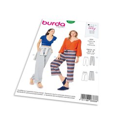 Střih Burda 6333 - Teplákové kalhoty, tepláky, žerzejové kalhoty