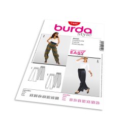 Střih Burda 7400 - Volnočasové kalhoty, kalhoty s nápletem