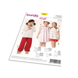 Střih Burda 9432 - Dětské pyžamo, noční košile
