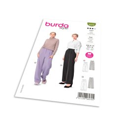 Střih Burda 6079 - Široké kalhoty s puky