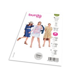 Střih Burda 6007 - Vzdušné šaty s gumičkou pod prsy