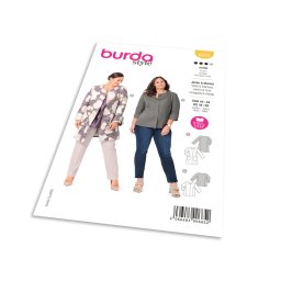 Střih Burda 6034 - Sako, kabát se zapínáním na patenty