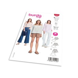 Střih Burda 5904 - Halenka se spadlými rameny