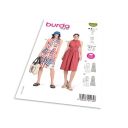 Střih Burda 5916 - Košilové šaty