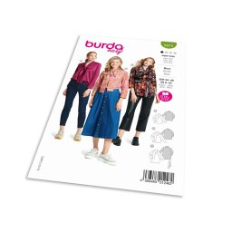 Střih Burda 5873 - Halenka s vázačkou