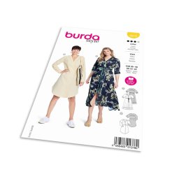 Střih Burda 5819 - Zavinovací šaty
