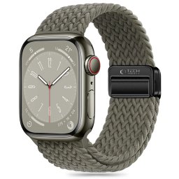 Pletený řemínek Tech-Protect NYLONMAG Apple Watch 4/5/6/7/8/SE a Ultra 1/2 44/45/49mm - olivově šedý
