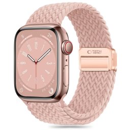 Pletený řemínek Tech-Protect NYLONMAG Apple Watch 4/5/6/7/8/SE a Ultra 1/2 44/45/49mm - pudrově růžový