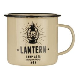 FOSCO hrnek Outdoor Lantern smaltovaný 500 ml PÍSKOVÝ