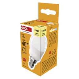 EMOS LED žárovka Basic Mini Globe / E14 / 5,5 W (40 W) / 470