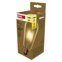 EMOS LED žárovka Vintage ST64 / E27 / 4,5 W (40 W) / 420 lm