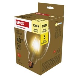 EMOS LED žárovka Vintage G125 / E27 / 4,5 W (40 W) / 420 lm