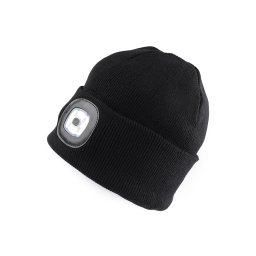 Čepice s LED světlem unisex, barva 1 černá