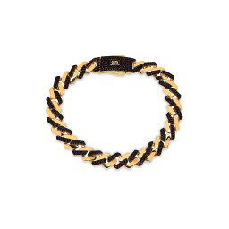 Monaco Chain náramek Edge Alternate Pavé lock black 9,5 mm IZ30228BN