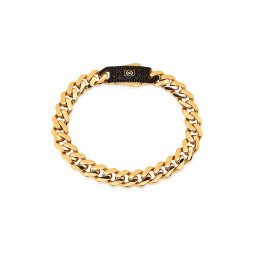 Monaco Chain náramek Classic Plain Pavé lock black 9,5 mm IZ31225N