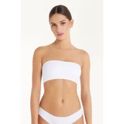Tezenis Podprsenka Bandeau Sidney z Recyklovaného Mikrovlákna Žena Bílá Größe M/L