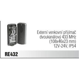 CAME RE 432M externí přijímač, frekvence 433Mhz