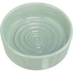 Keramická miska s vroubky a srdíčkem šedozelená 12 cm, 0,3 l