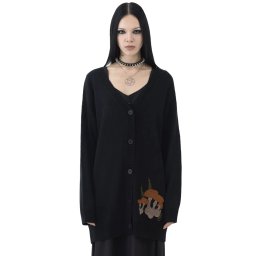svetr dámský (cardigan) KILLSTAR - Shroom - Black - KSRA011580