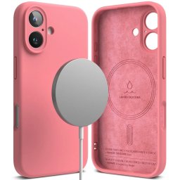 Pouzdro Ringke Silicone Magnetic MagSafe iPhone 16 - Pink