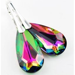 Náušnice stříbrné Kapka Vitrail Medium Swarovski Elements LSW010E