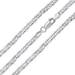 Stříbrný řetízek Marine 3,3 mm - rhodiovaný varianta 60 cm